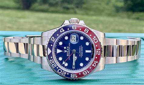 rolex pepsi white gold for sale|gmt white gold price.